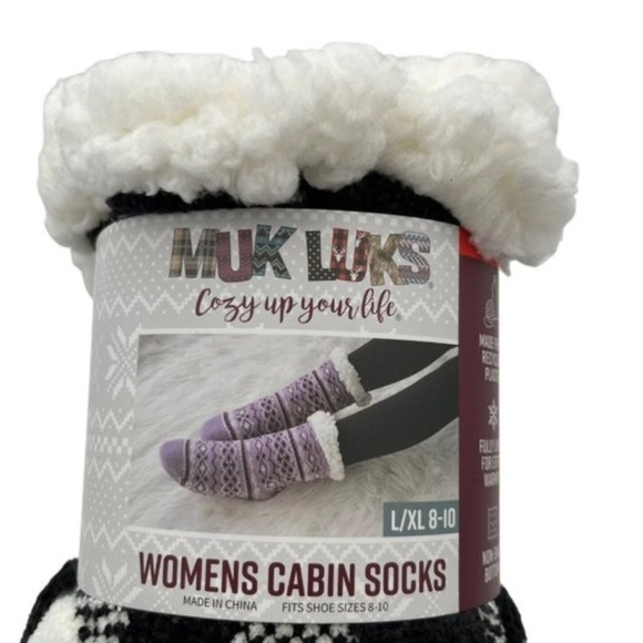 Muk Luks Women's Cabin Winter Socks Two Pair Pack Brand New In Original Package - Picture 6 of 12